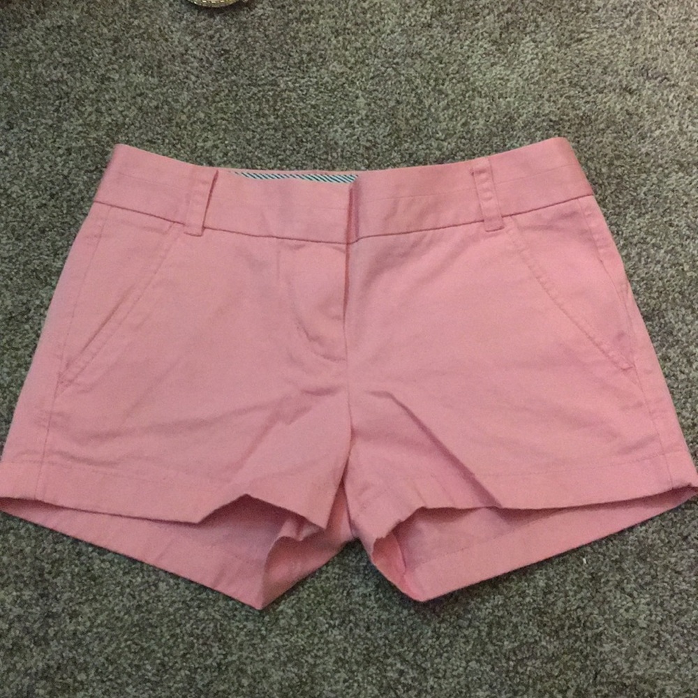 Pink J.crew chino shorts